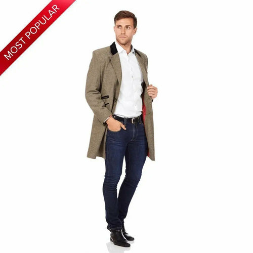 Herringbone Design Retro Mod Coat
