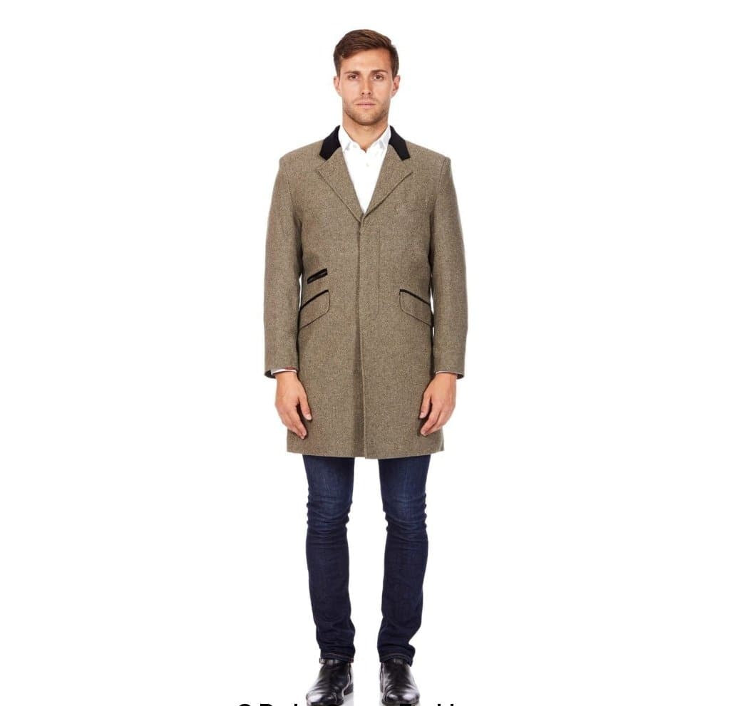 Herringbone Design Retro Mod Coat