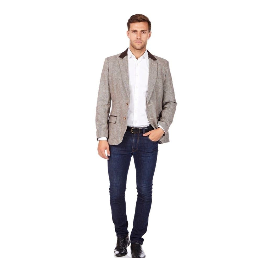 Wool Blend Velvet Trim Formal/Casual Blazer