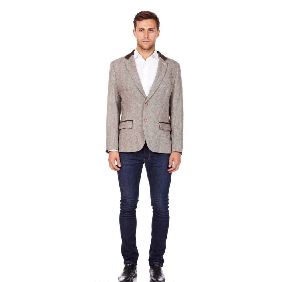 Wool Blend Velvet Trim Formal/Casual Blazer