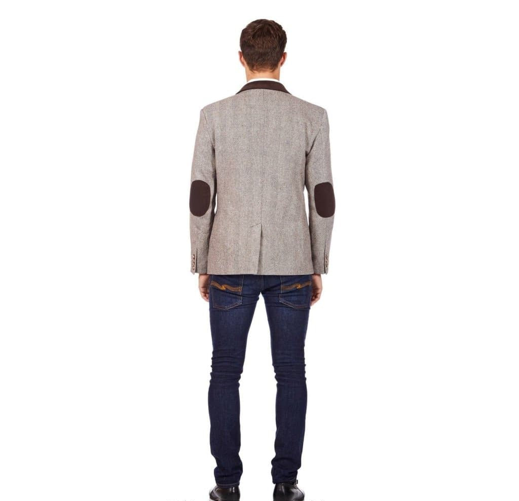 Wool Blend Velvet Trim Formal/Casual Blazer