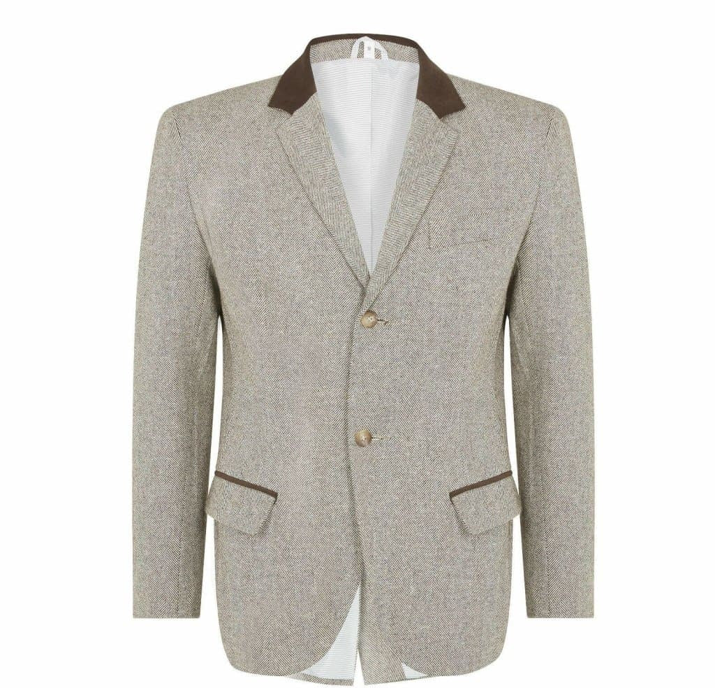 Wool Blend Velvet Trim Formal/Casual Blazer