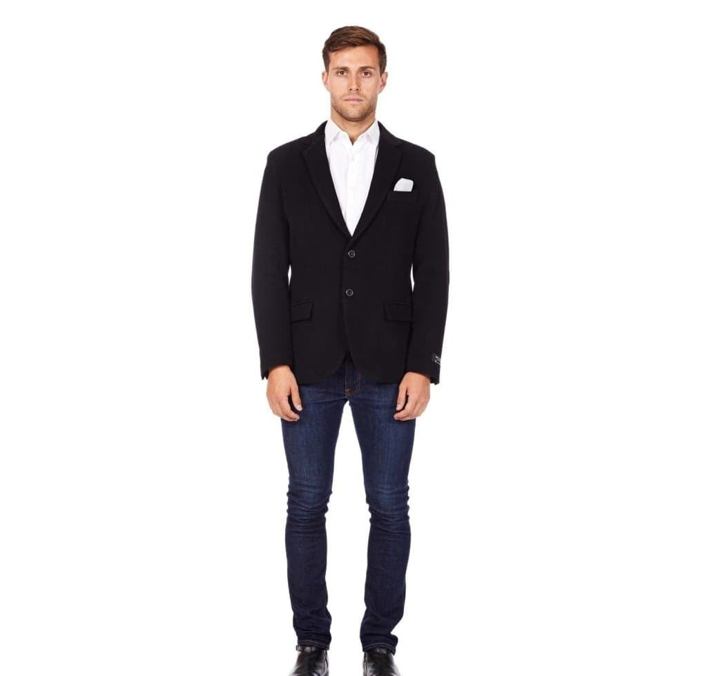 Wool Blend Velvet Trim Formal/Casual Blazer