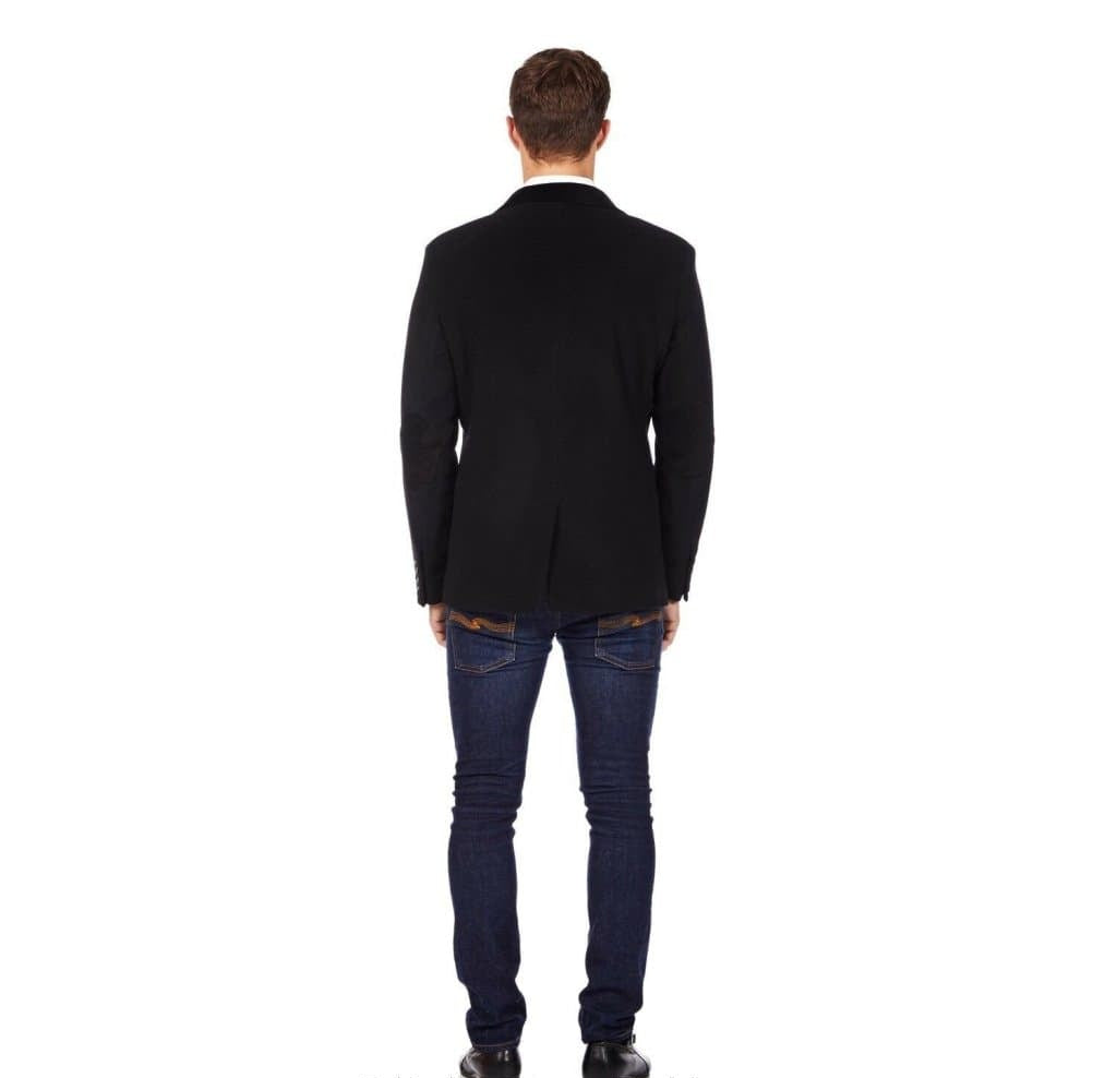 Wool Blend Velvet Trim Formal/Casual Blazer