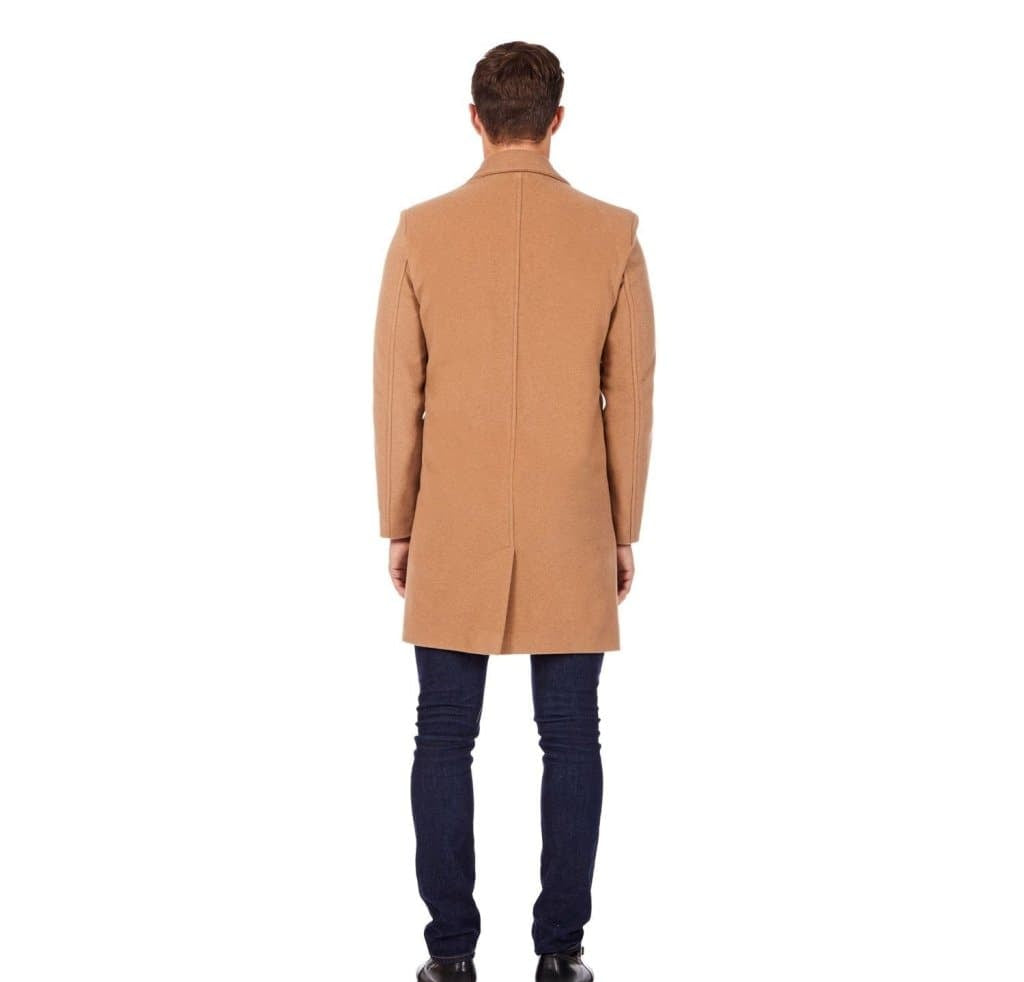 Men's Single Breasted Wool Mix Overcoat