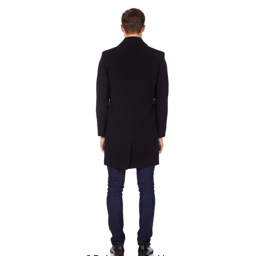 Men's Single Breasted Wool Mix Overcoat