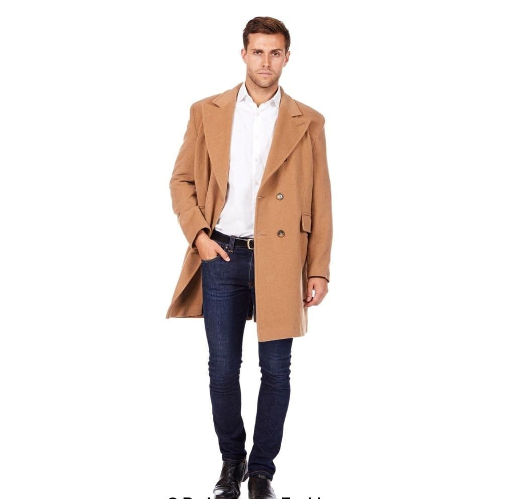 Men's Wool Blend Double Breasted Overcoat