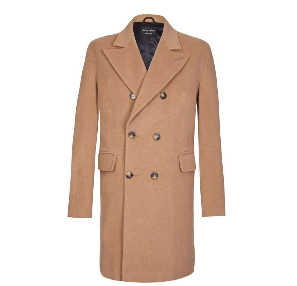 Men's Wool Blend Double Breasted Overcoat