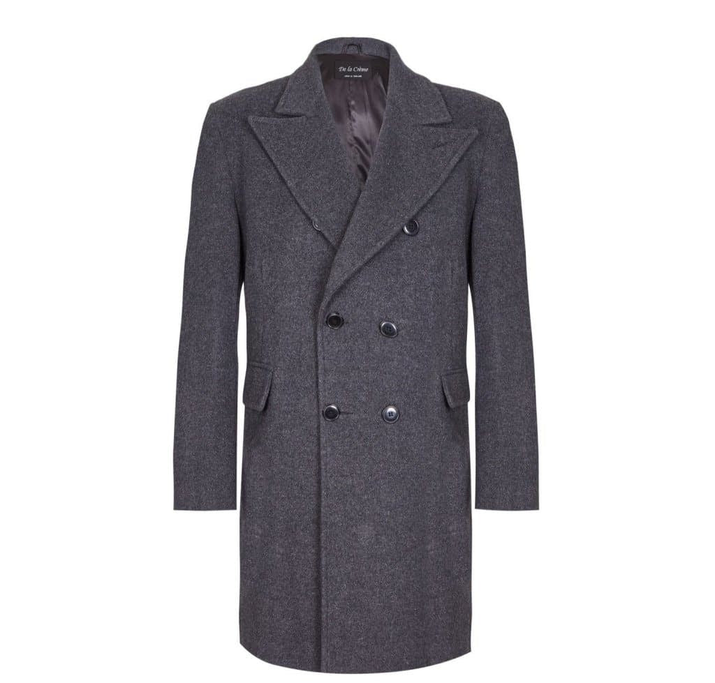 Men's Wool Blend Double Breasted Overcoat