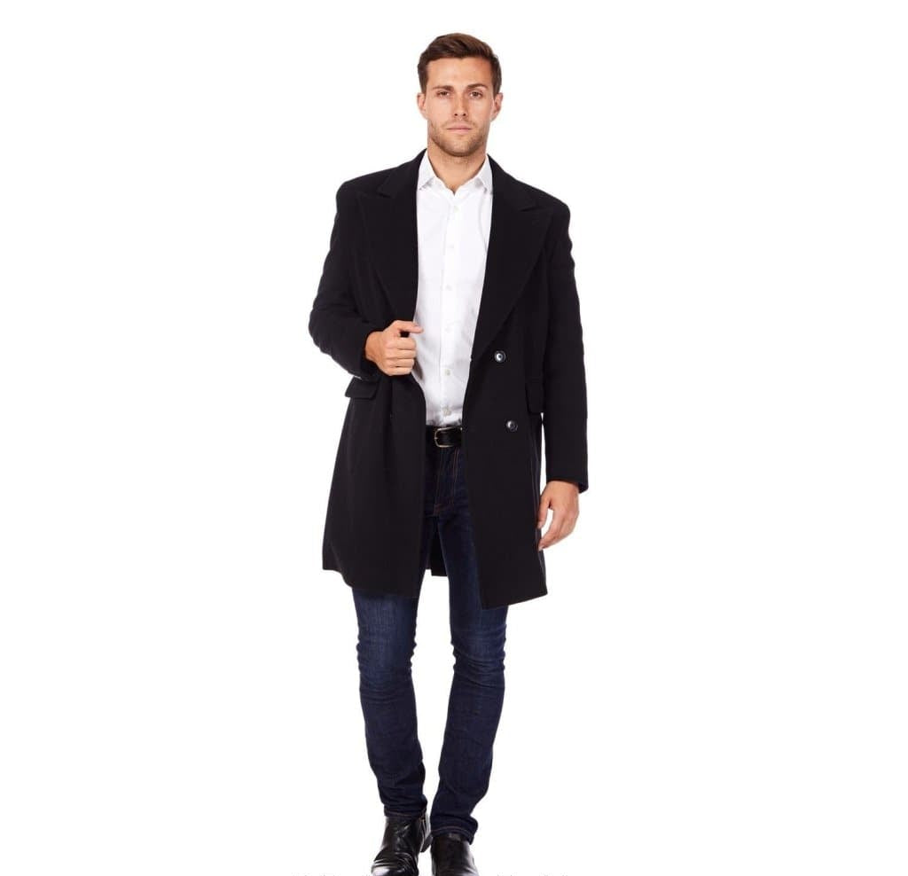 Men's Wool Blend Double Breasted Overcoat
