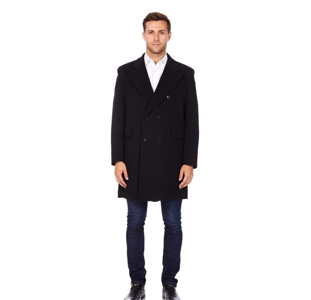 Men's Wool Blend Double Breasted Overcoat