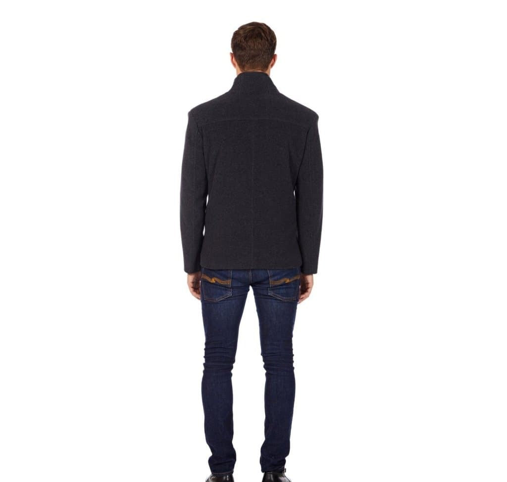 Men's Wool Blend Double Breasted Short Reefer Coat