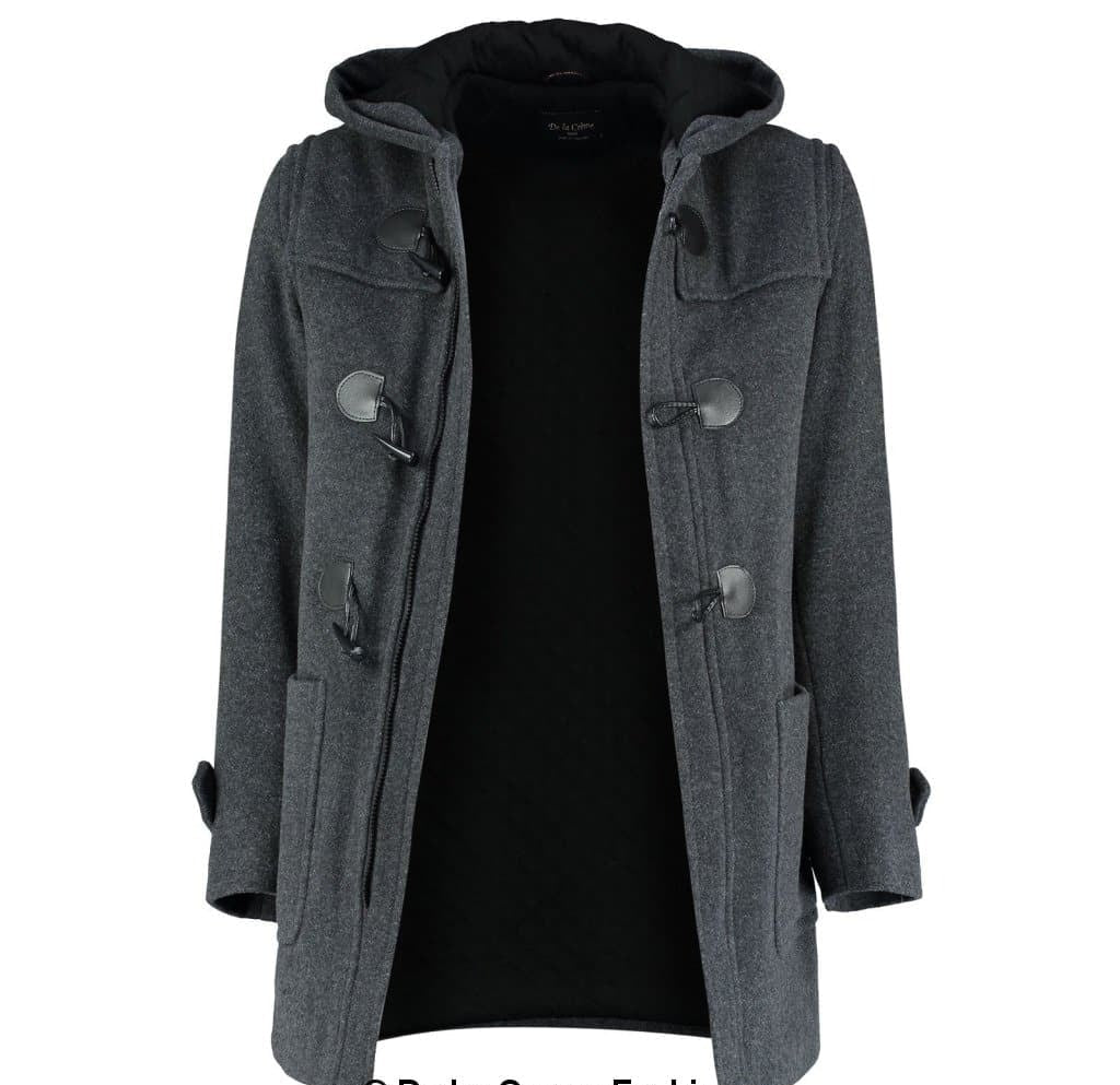 CLAREMONT - Mens Wool Blend Hooded Duffle Coat