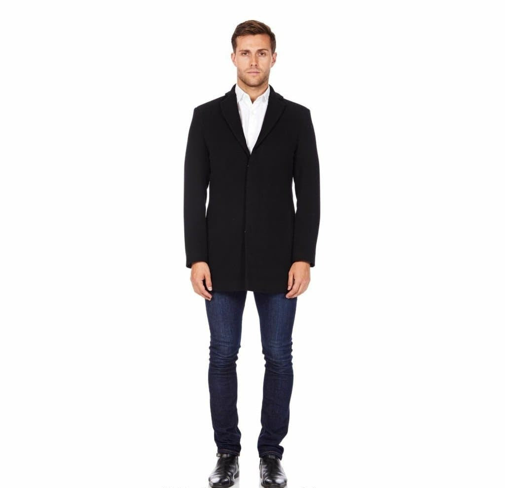 MAN - Wool Blend Covert Winter Coat