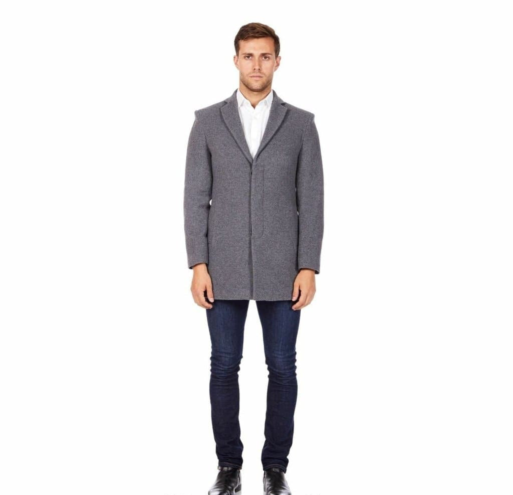 MAN - Wool Blend Covert Winter Coat