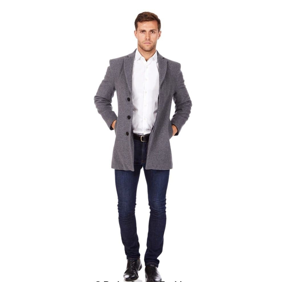 MAN - Wool Blend Covert Winter Coat