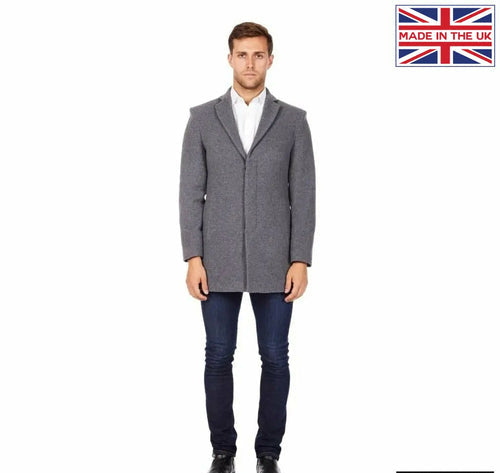 MAN - Wool Blend Covert Winter Coat