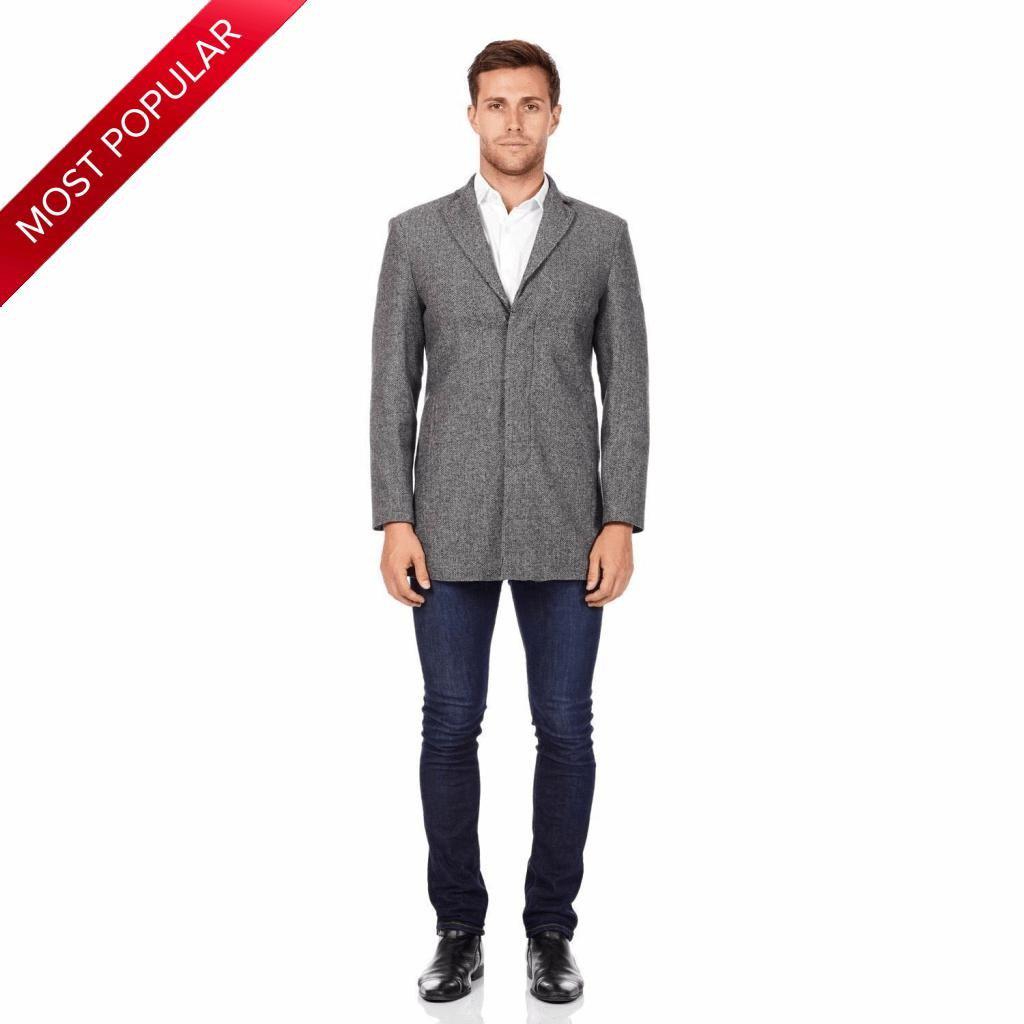 MAN - Wool Blend Covert Winter Coat