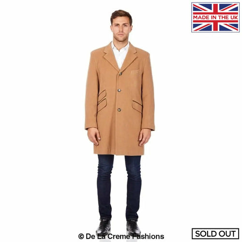 Wool Blend Single Breasted Retro Mod Coat