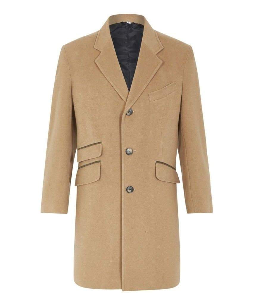 Wool Blend Single Breasted Retro Mod Coat