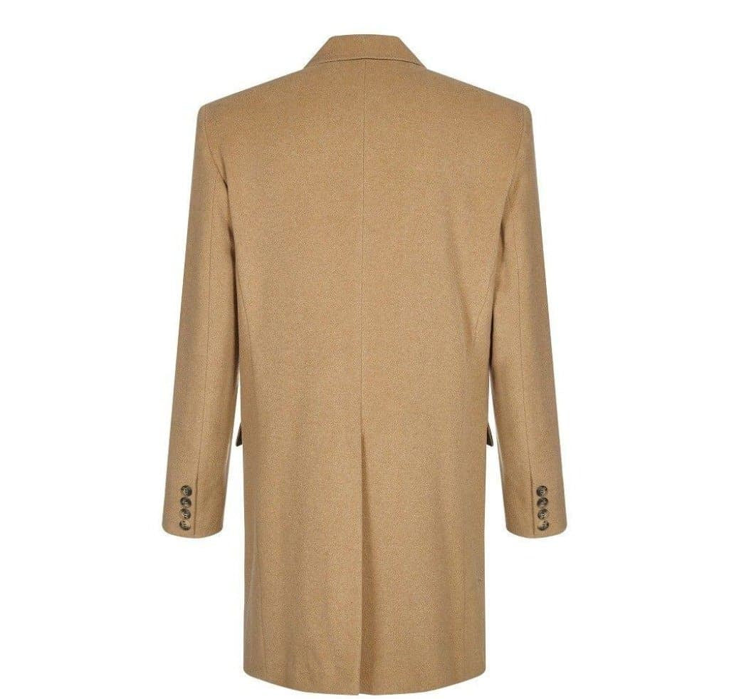 Wool Blend Single Breasted Retro Mod Coat