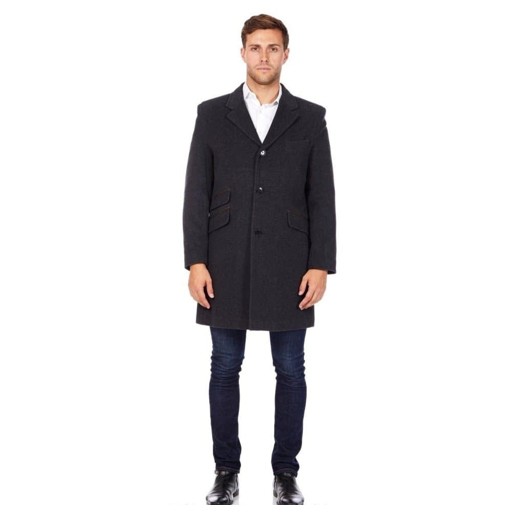 Wool Blend Single Breasted Retro Mod Coat