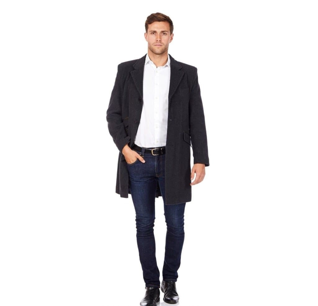 Wool Blend Single Breasted Retro Mod Coat