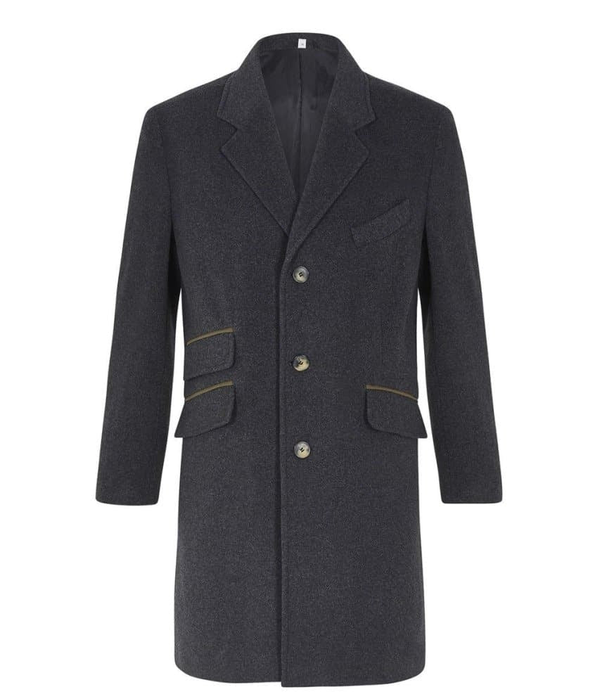 Wool Blend Single Breasted Retro Mod Coat