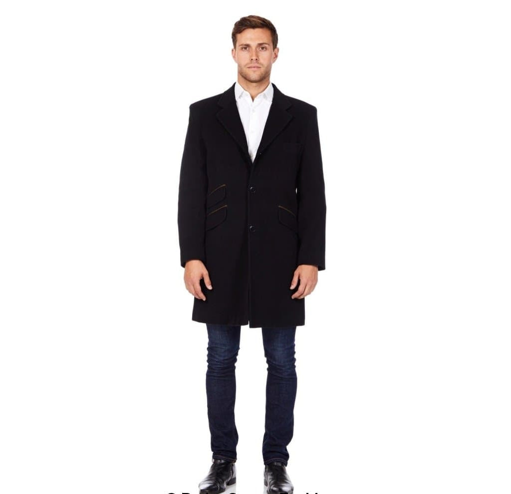 Wool Blend Single Breasted Retro Mod Coat