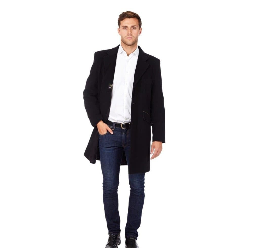 Wool Blend Single Breasted Retro Mod Coat