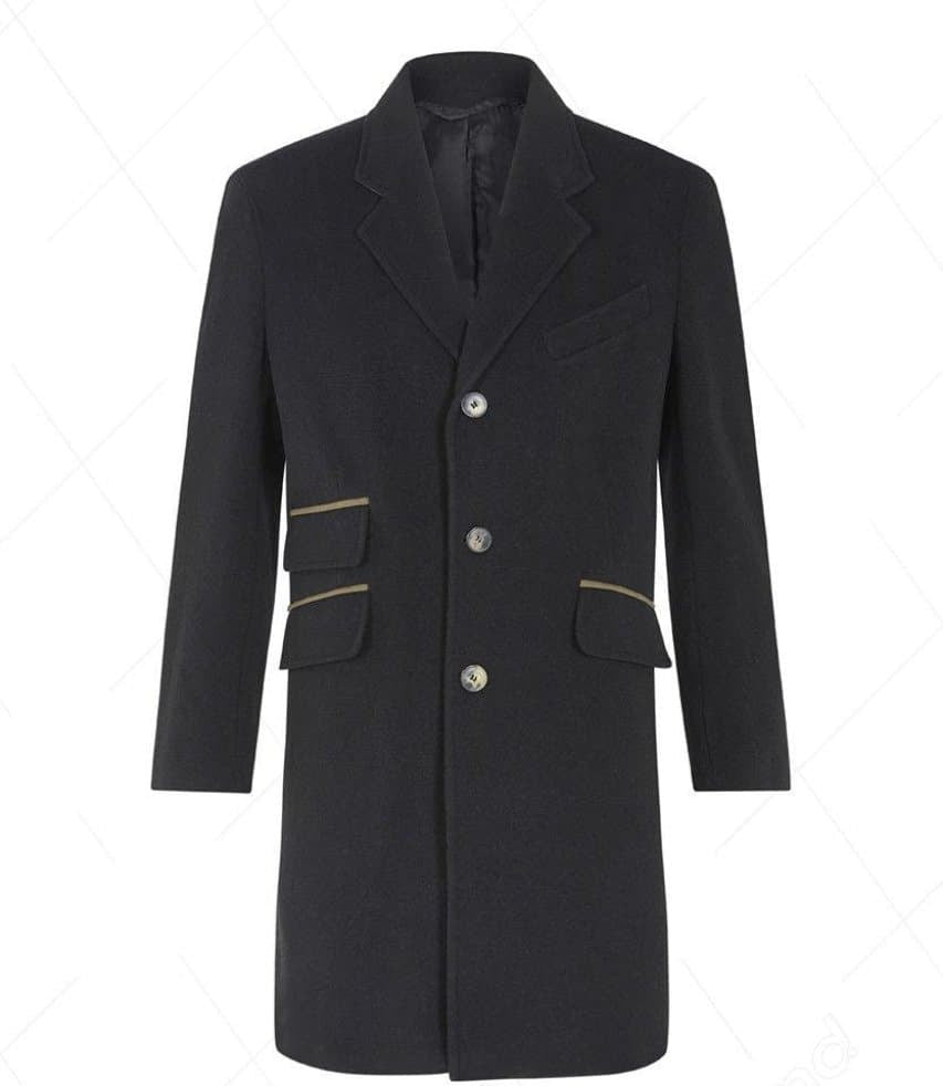 Wool Blend Single Breasted Retro Mod Coat