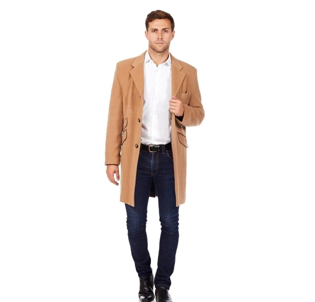 Wool Blend Single Breasted Retro Mod Coat