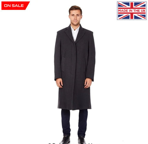 MAN Wool & Cashmere Blend Covert Long Coat
