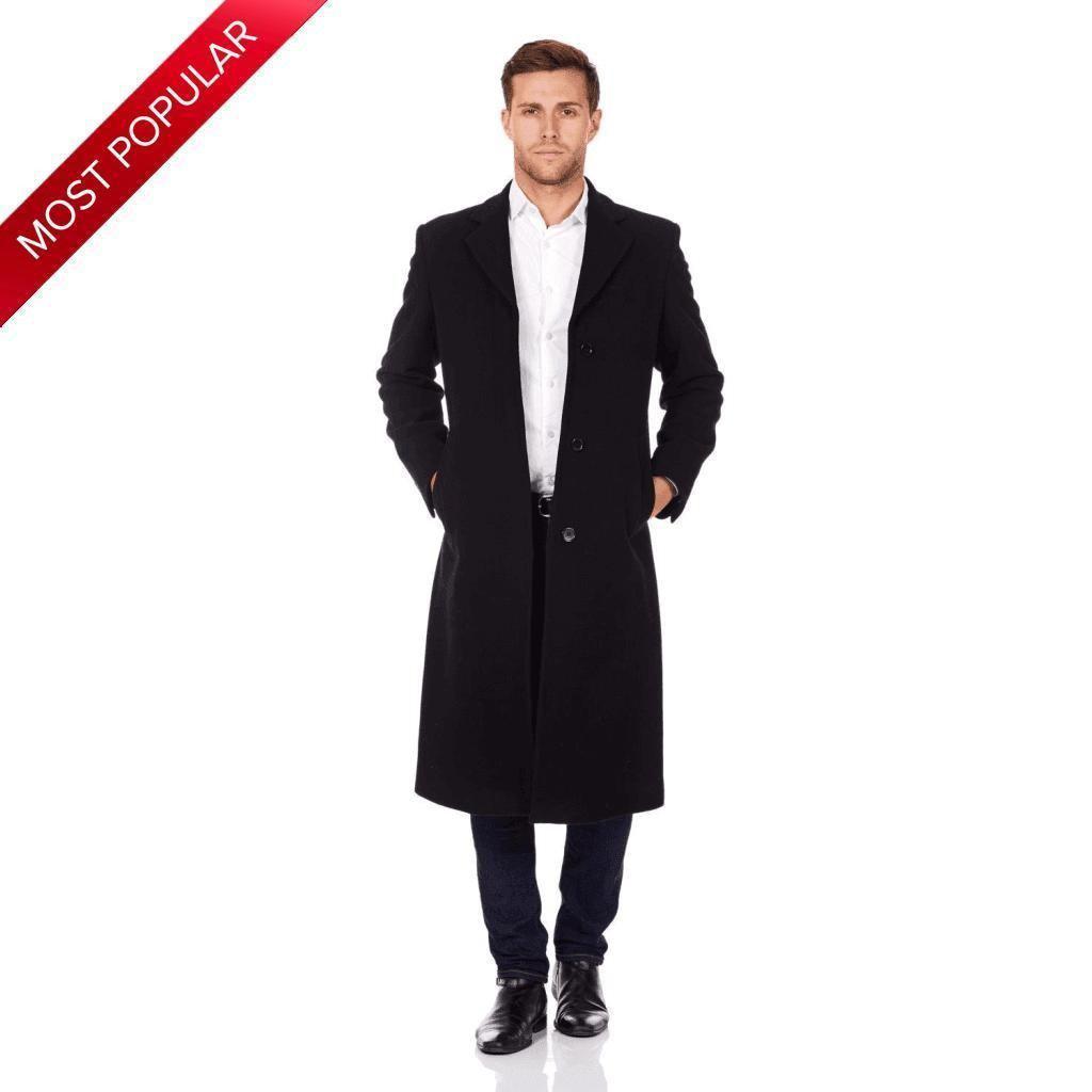 MAN Wool & Cashmere Blend Covert Long Coat