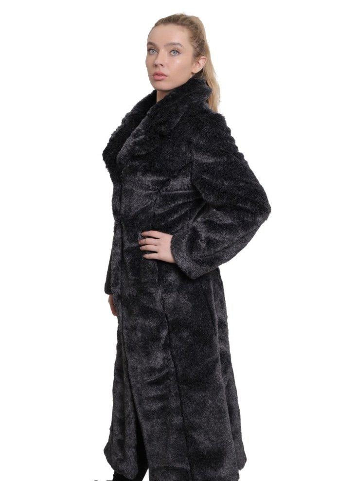 Womens Faux Fur Long Coat