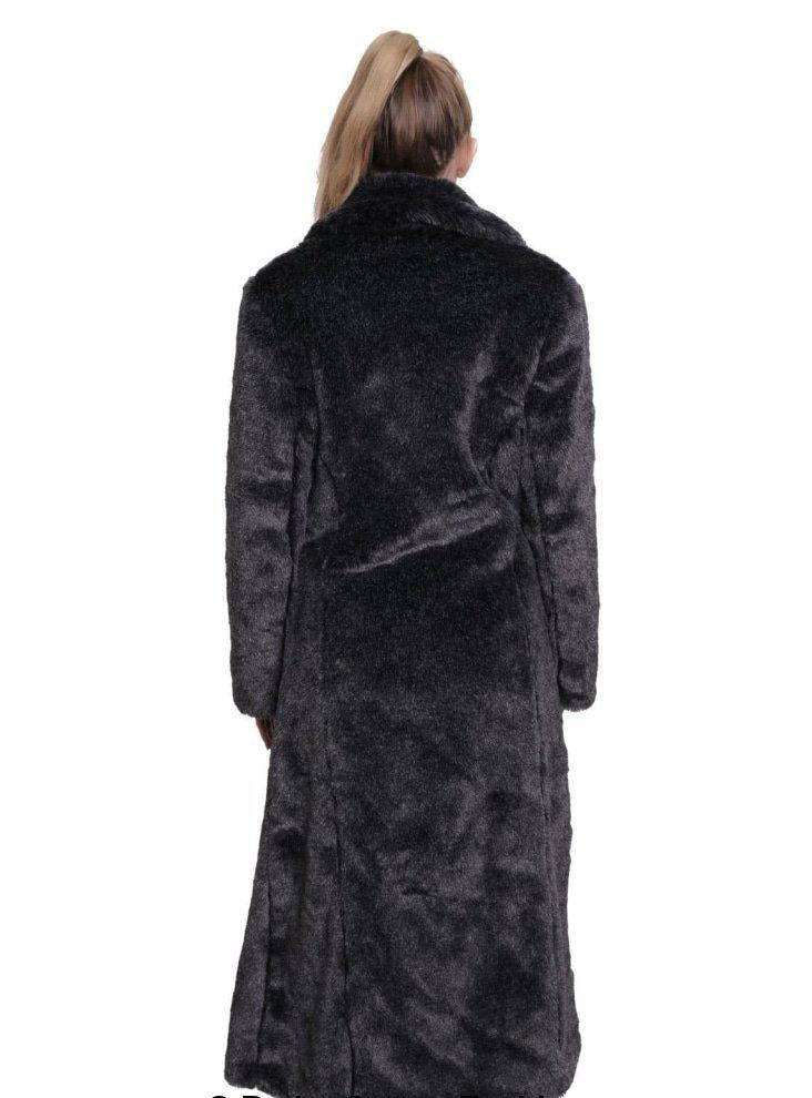 Womens Faux Fur Long Coat