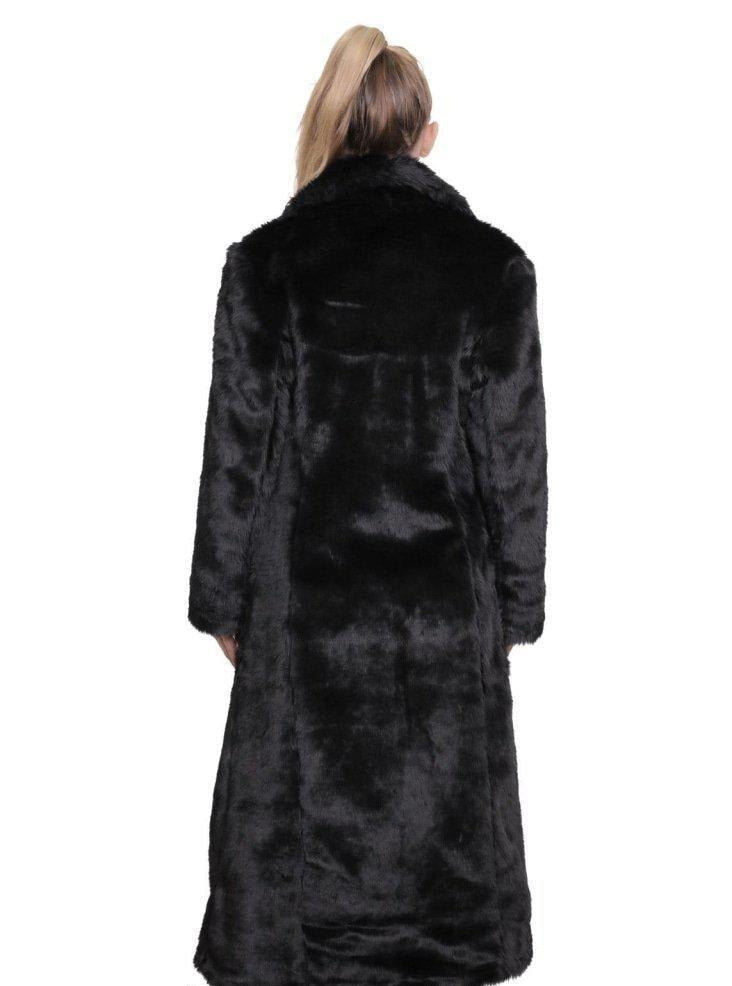 Womens Faux Fur Long Coat