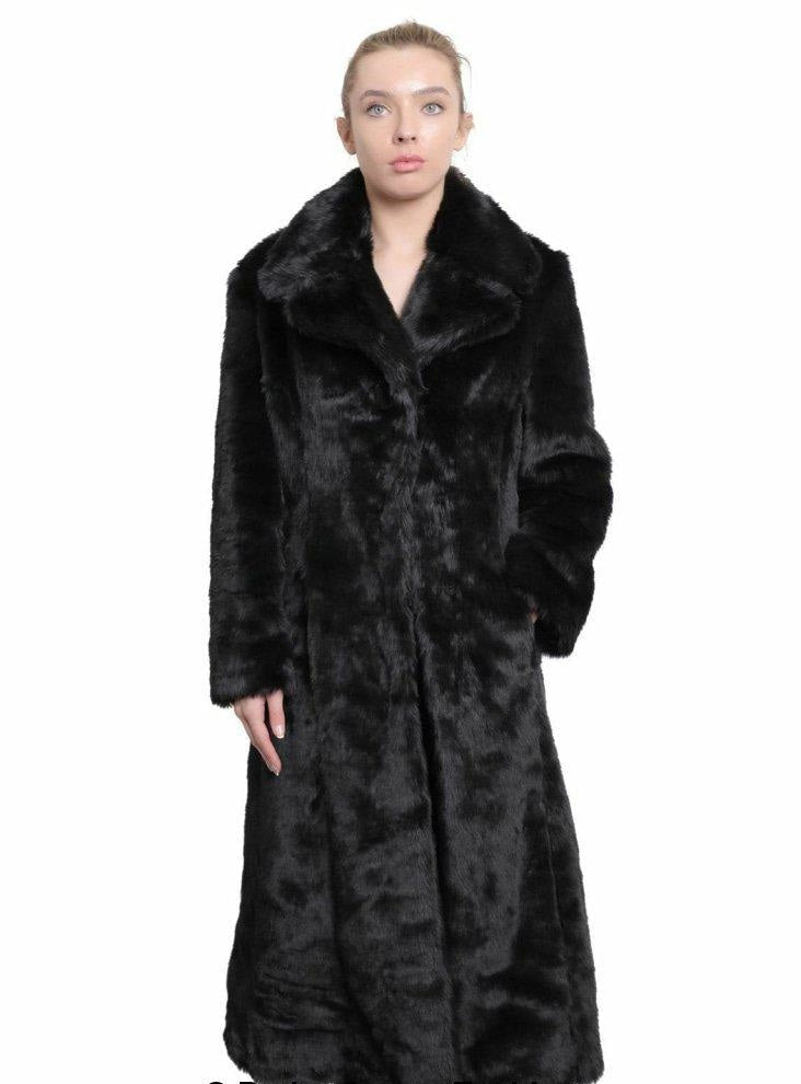 Womens Faux Fur Long Coat