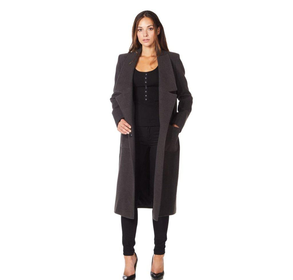 Womens Faux Wool Wrap Coat