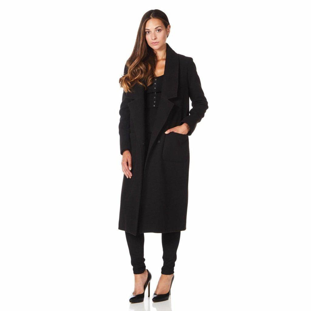 Womens Faux Wool Wrap Coat