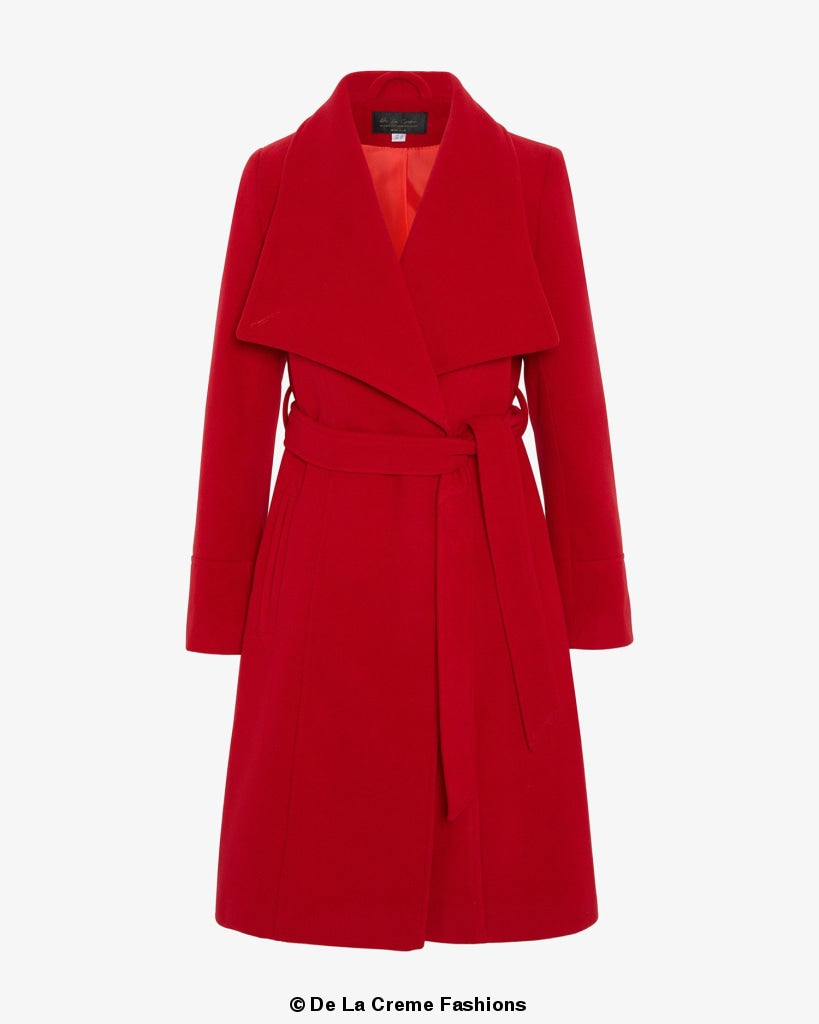Waterfall Lapel Double Breasted Duster Coat