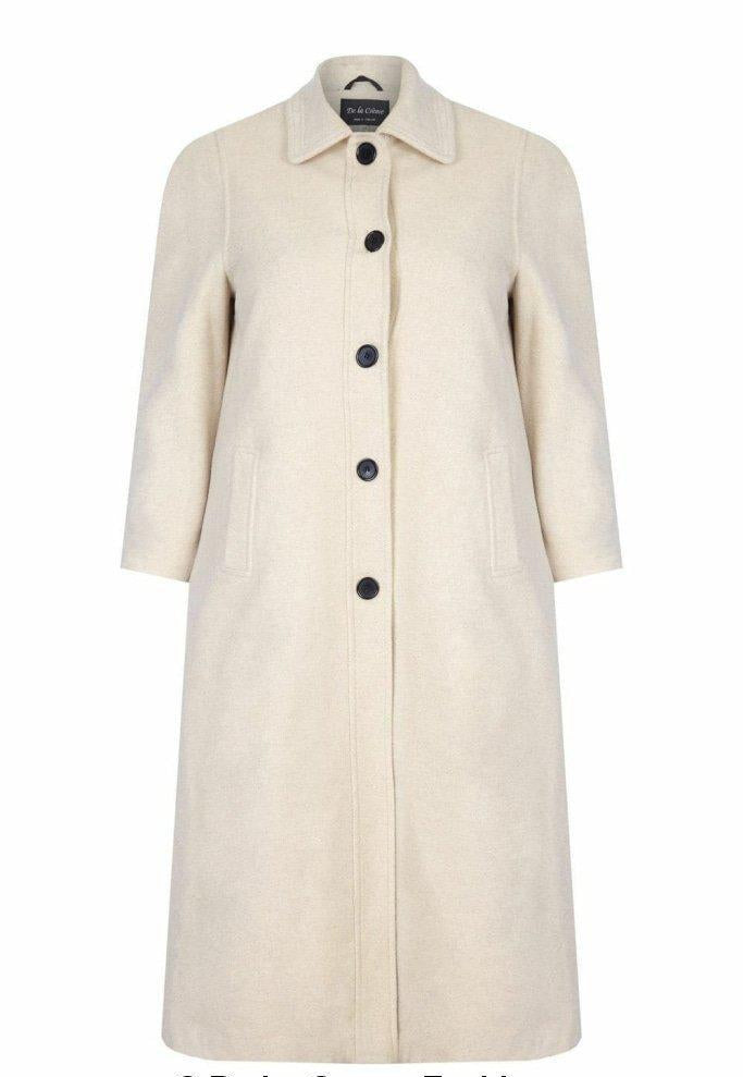 Curve Wool & Cashmere Blend Plus Size Long Coat