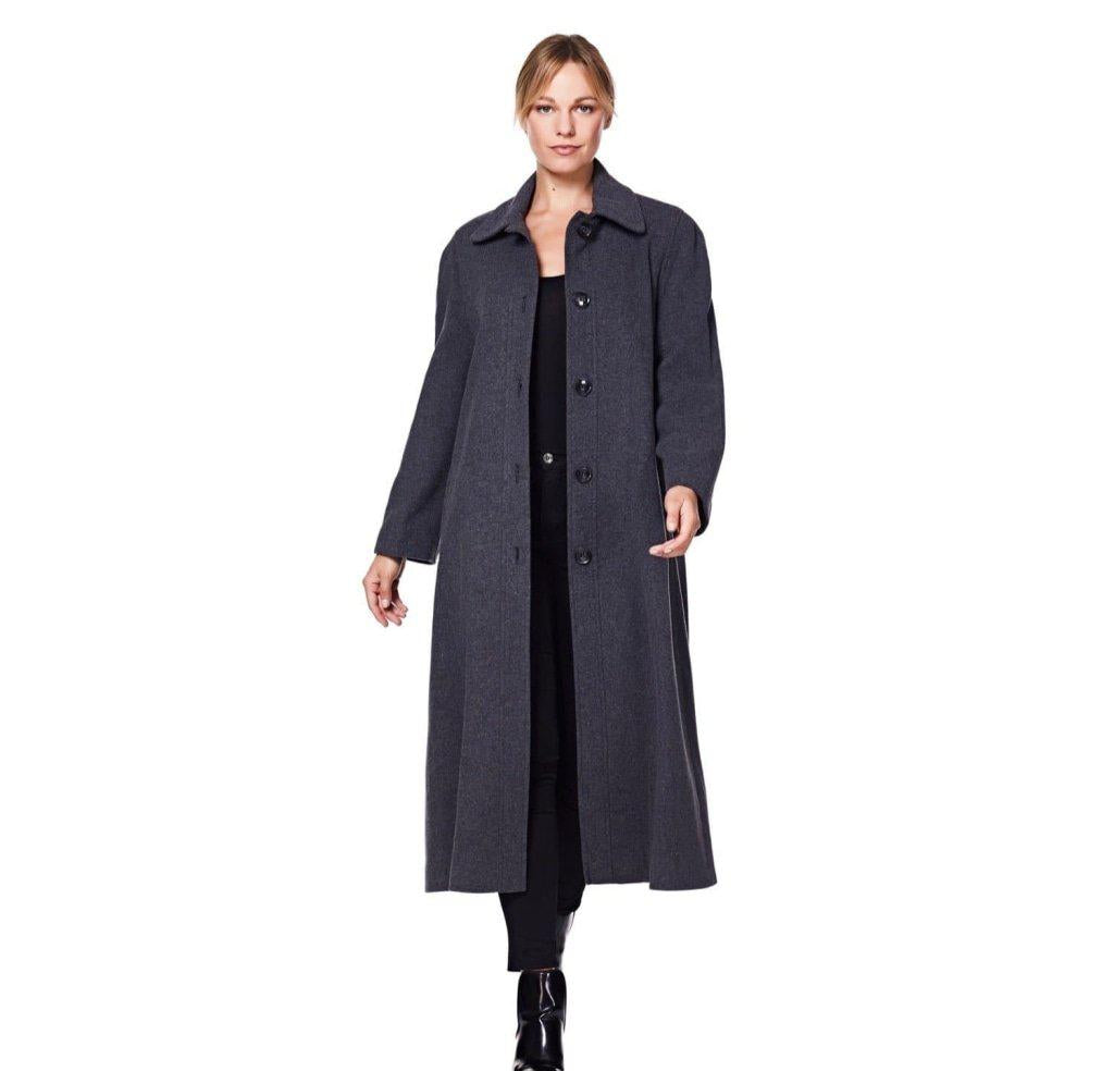 Curve Wool & Cashmere Blend Plus Size Long Coat