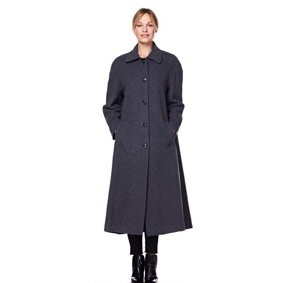 Curve Wool & Cashmere Blend Plus Size Long Coat