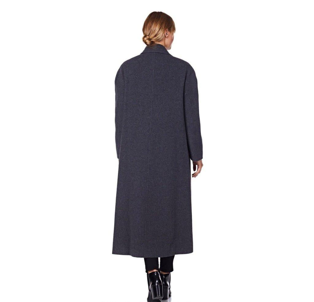 Curve Wool & Cashmere Blend Plus Size Long Coat