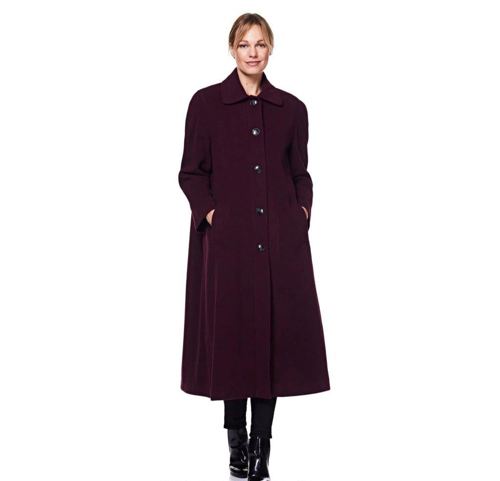 Curve Wool & Cashmere Blend Plus Size Long Coat