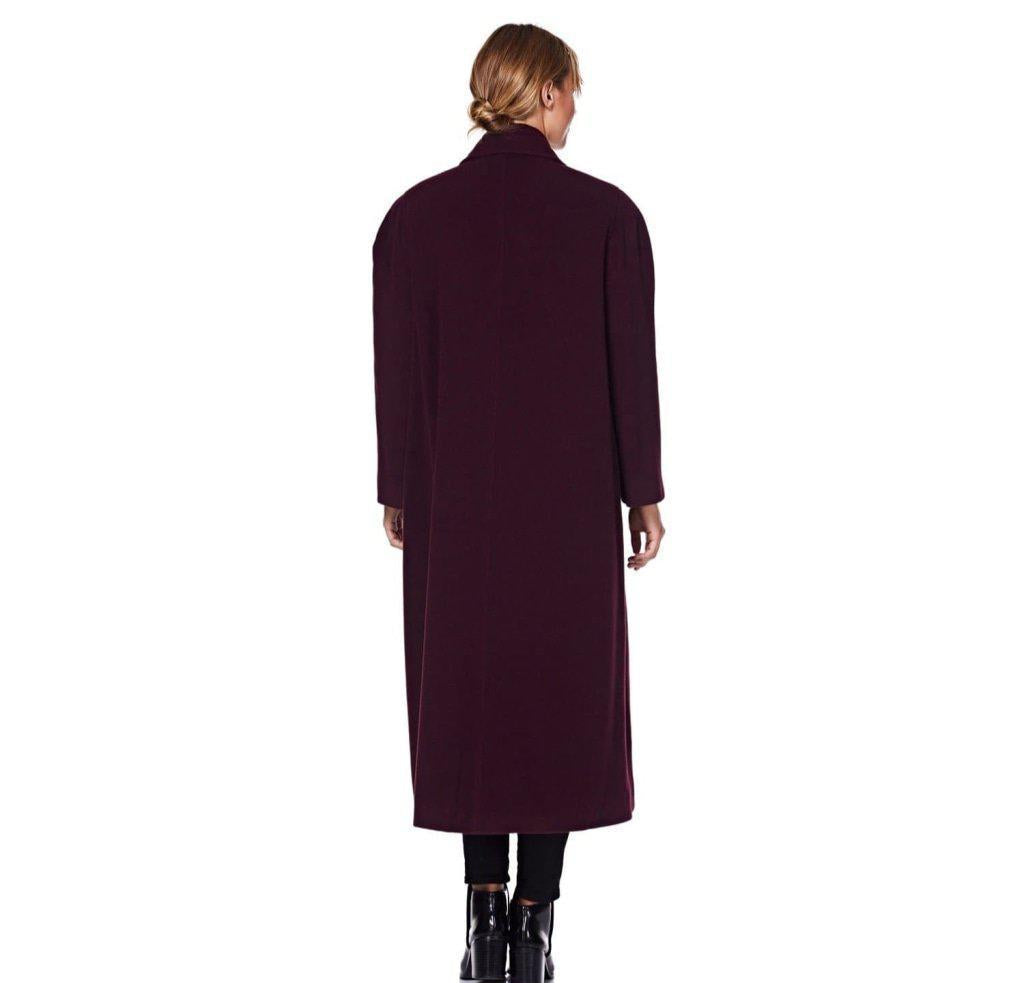 Curve Wool & Cashmere Blend Plus Size Long Coat