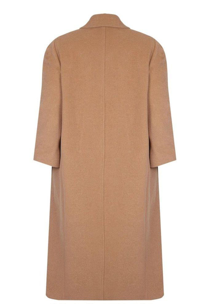 Curve Wool & Cashmere Blend Plus Size Long Coat
