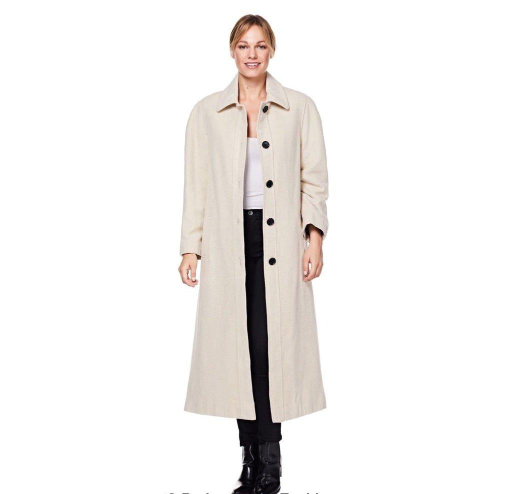 Curve Wool & Cashmere Blend Plus Size Long Coat