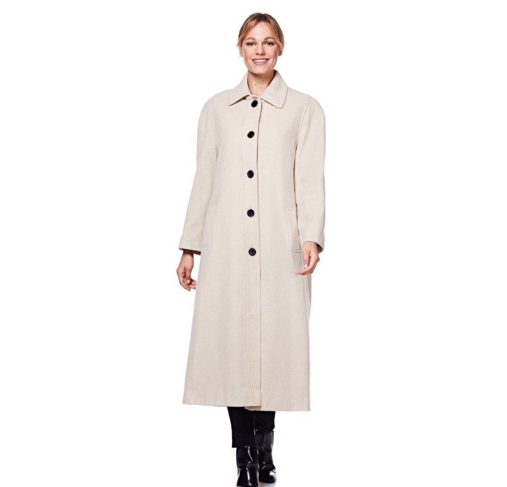 Curve Wool & Cashmere Blend Plus Size Long Coat